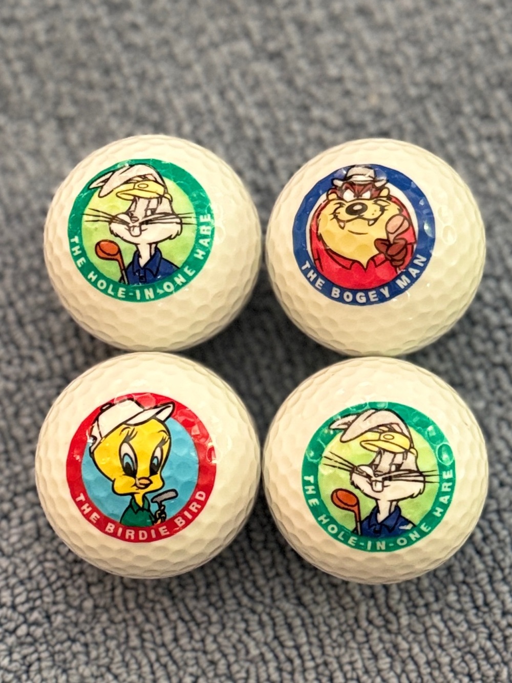 Vintage WB  Looney Tunes  Golf Balls Set of 4 NWOT